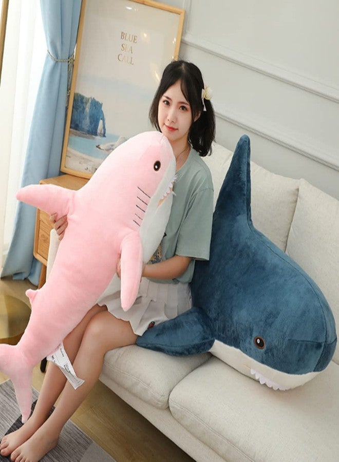 OPHRBU Shark Stuffed Animal Plush,Soft Pink Shark Stuffed Animal,Plush Large Shark Toys for Home Decoration Kids Gift (Pink,24 inches) - Image 3